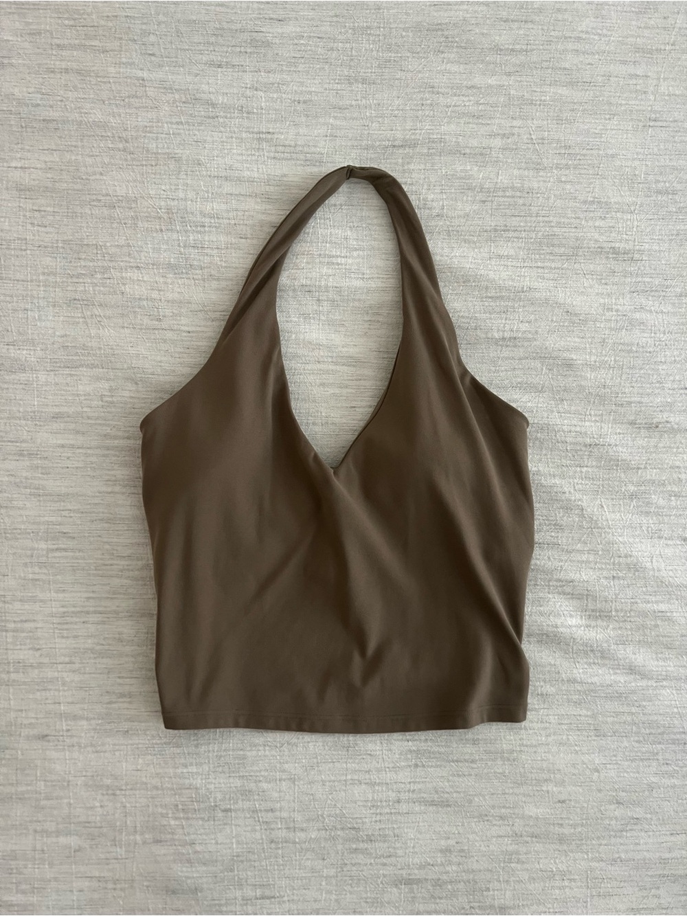Oner Active Softmotion Halter Neck Mid Vest in Moss Brown